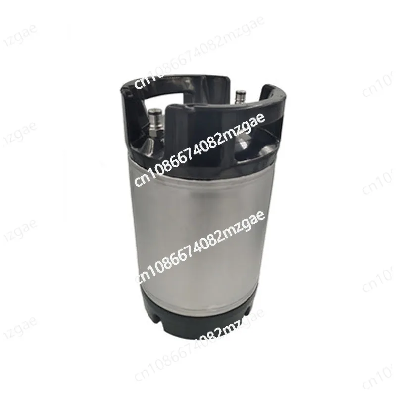 2.5 Gal Beer Keg Rubber Handle Barrel Stainless Steel Growler Leak Proof Top Lid Beer Bucket 9.5L Ball Lock Type