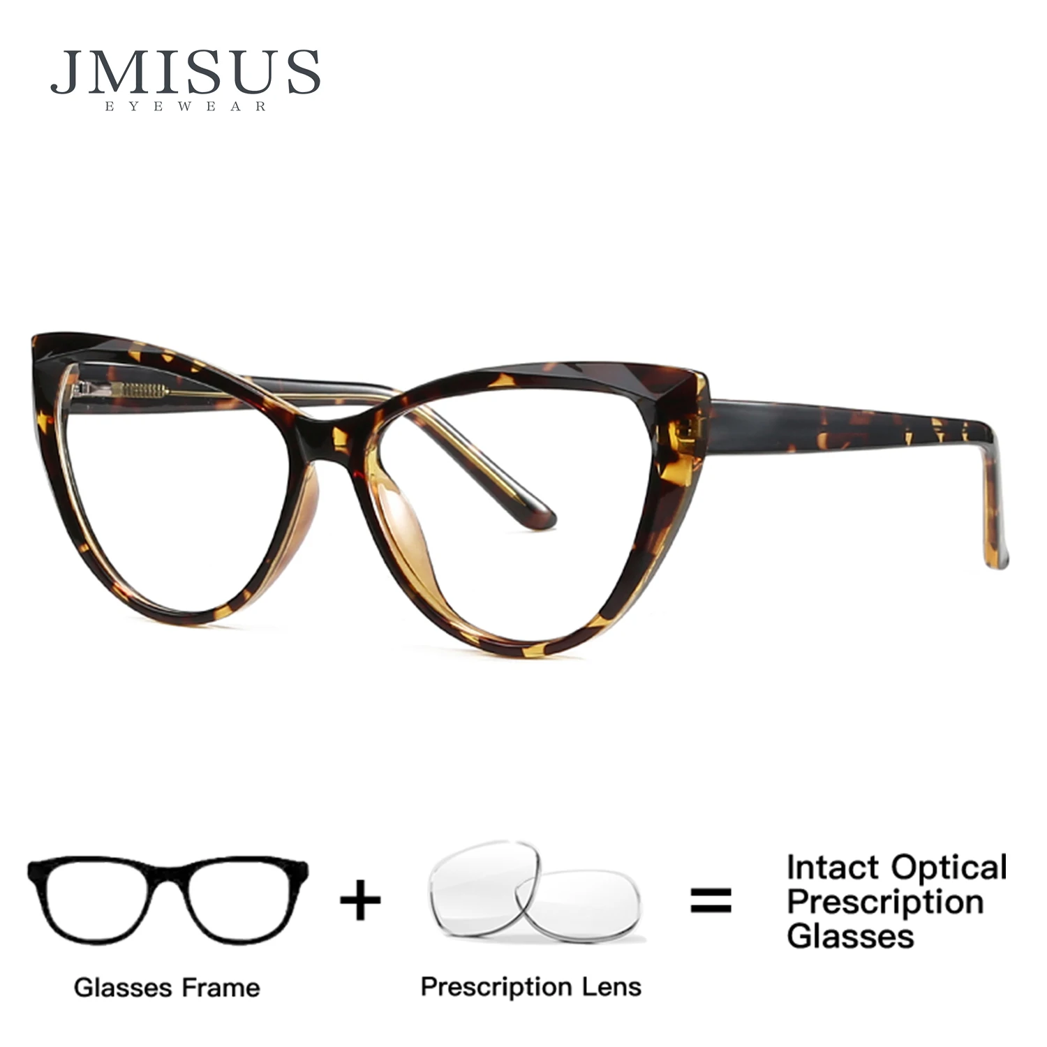 

JMISUS Fashion Cat Eye Prescription Glasses Woman Butterfly Optical Eyeglasses Photochromic Myopia Progressive Eyewear