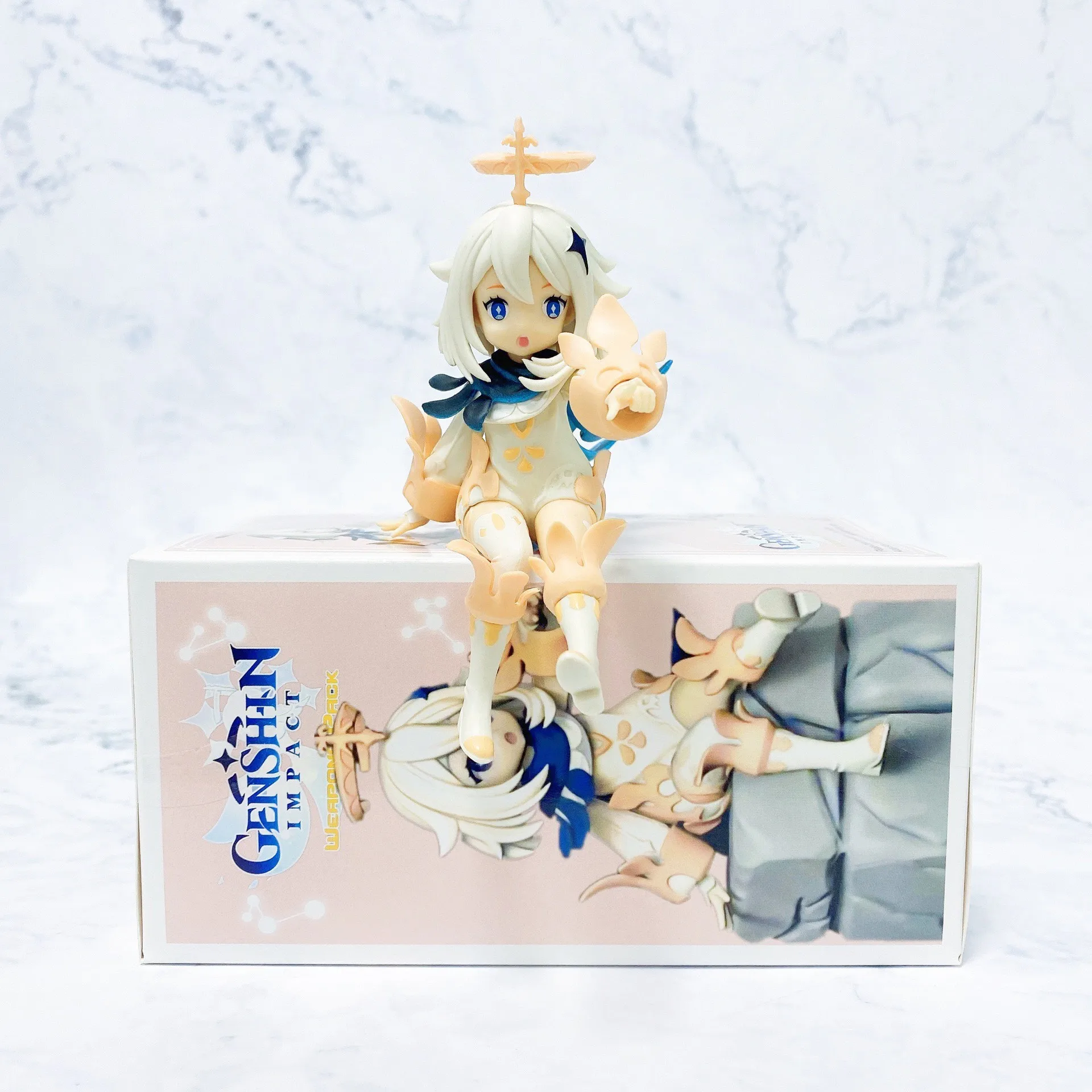 Genshin Impact Paimon Klee Anime Action Figure, Instantané, NreluPressure PVC Toy, Collector Model Gift, 12cm