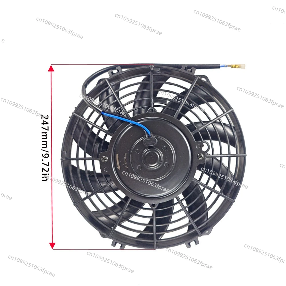 8 、9 、10 、12 、14 inch electronic fan 12v24v car air conditioner water tank cooling fan replacement accessories