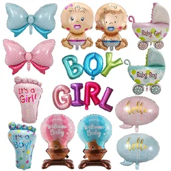 Baby Boy Girl Foil Helium Balloon Baby Shower First 1st Birthday Party Decorations Kids Toys Gender Reveal Air Globos Supplies