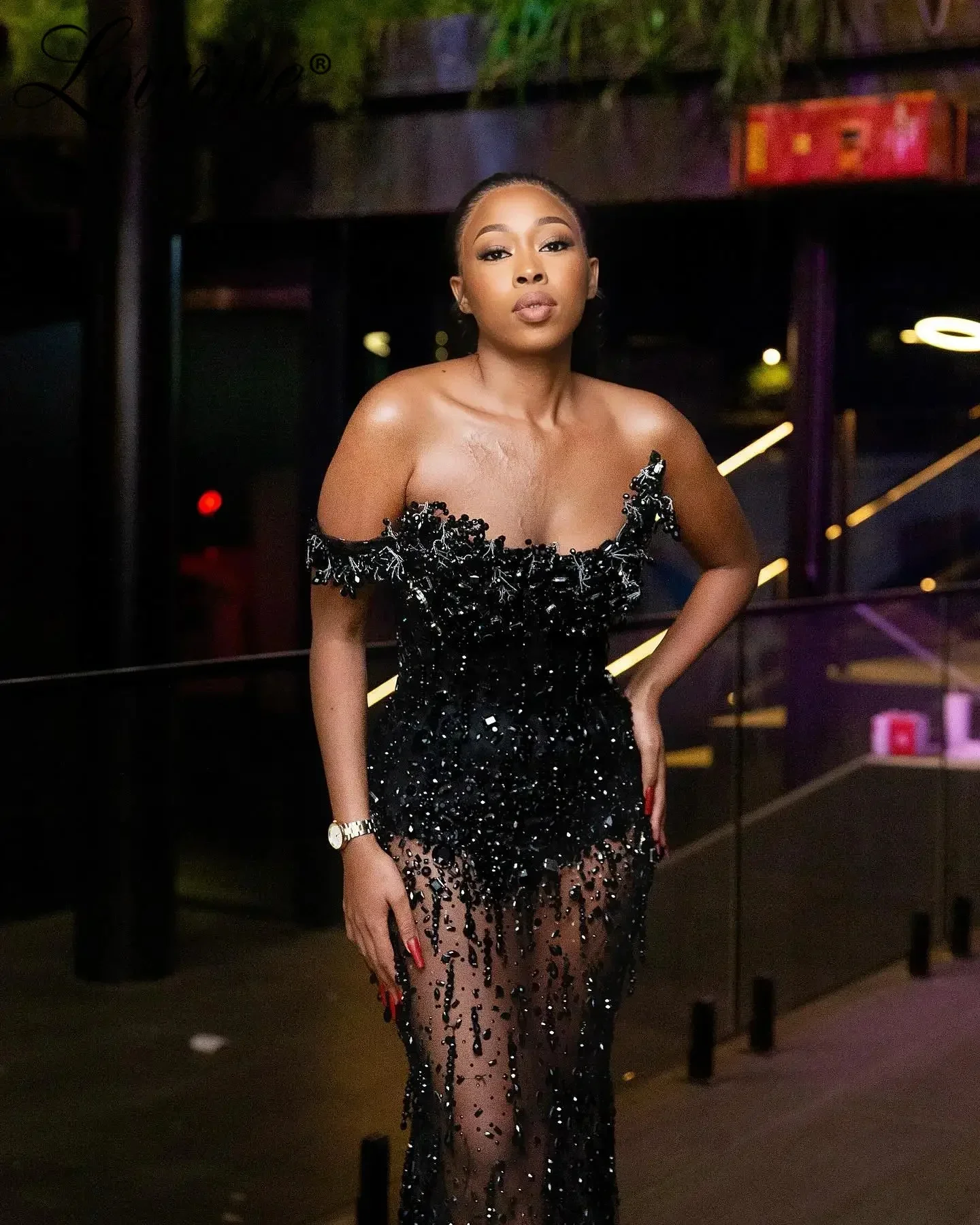 

Luxury Customized Black Prom Dresses Mermaid African Arabic Evening Gowns Beaded Crystals Long Party Gown Birthday Dresses