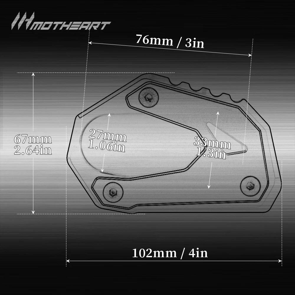 Motorcycle Kickstand Pad For S.uzuki GSX-S1000 2015-2023 GSX-S 1000F 2015-2021 GSXS1000 GT 2022-2023 GSXS 1000S Katana 2019-2022