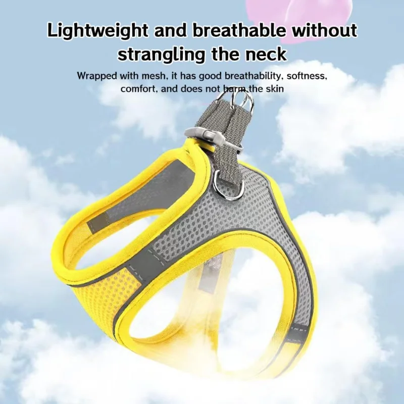 حزام سترة عاكسة متين وقابل للتعديل للكلاب والمتوسطة والكبيرة (S) - مثالي للمشي والتدريب اليومي