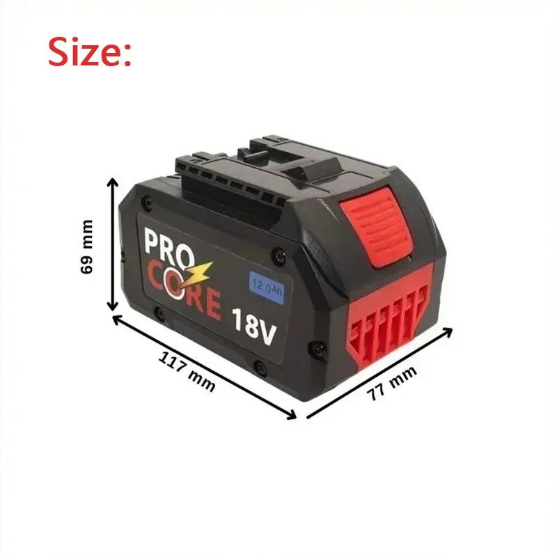 For BOSCH Professional 18V 8.0 Ah10.0Ah 12.0Ah 21700 Battery ProCORE 18V Li-ion Replacement for BAT609 BAT618 with bms