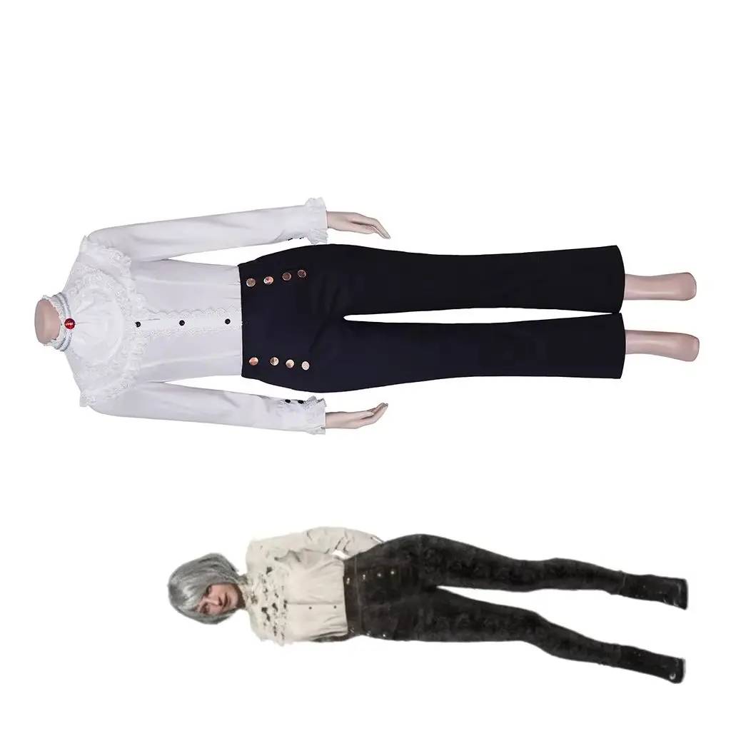 

Ashley Graham Cosplay Remake Costume Women Simple Elegant White Shirt Pants Agent Uniform Suit Halloween Business Party Outfits