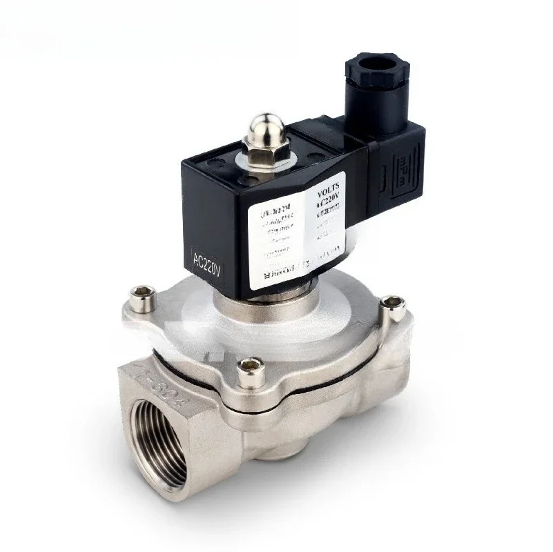 Outdoor waterproof stainless steel solenoid water valve 220V24V air valve electric control water normally closed switch DN15