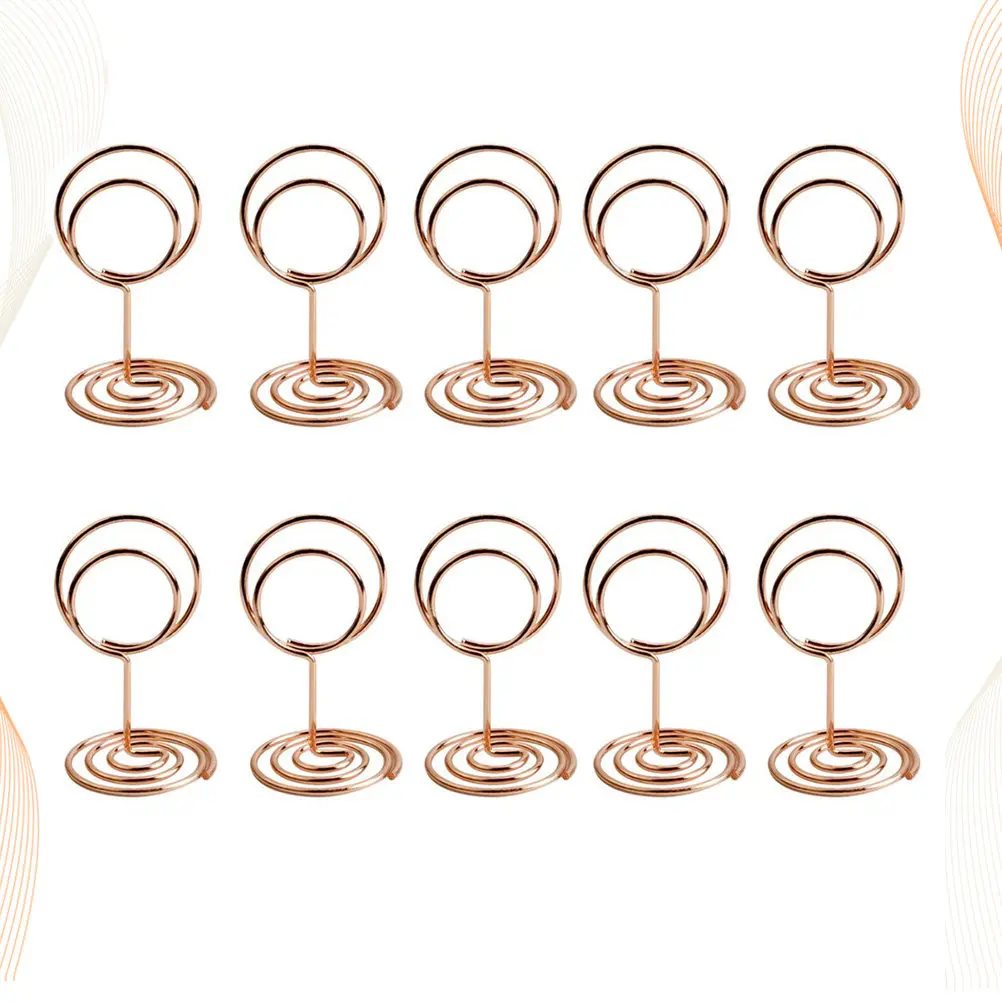20Pcs Peacock Shape Metal Memo Holder Desktop Table Number Clip for Office Home Decoration Wedding Engagement Graduation Party