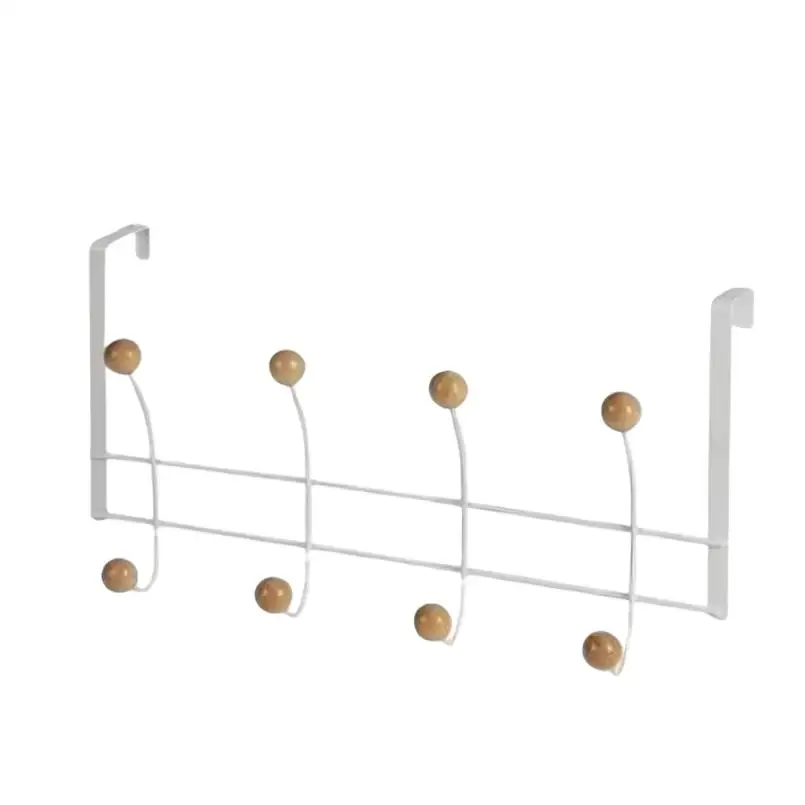 ARISE SHOP-Perchero para puerta con 8 Ganchos,10 Ganchos,Color Blanco/Negro,estante organizador de