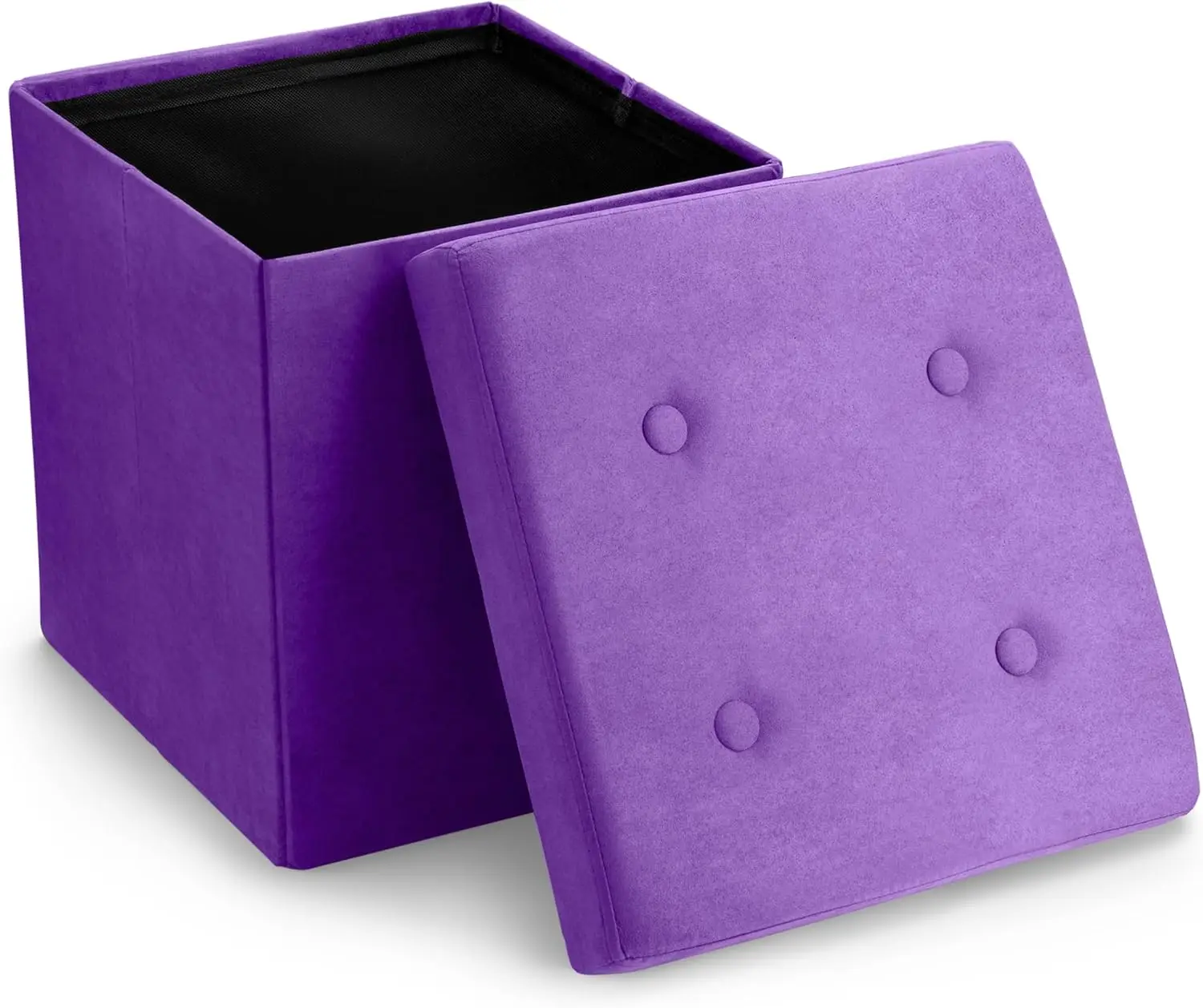 

Storage Ottoman Bench – Collapsible/Folding Bench Chest With Cover – Perfect Toy And Shoe Chest, Hope Chest, Pouffe Ottoman,