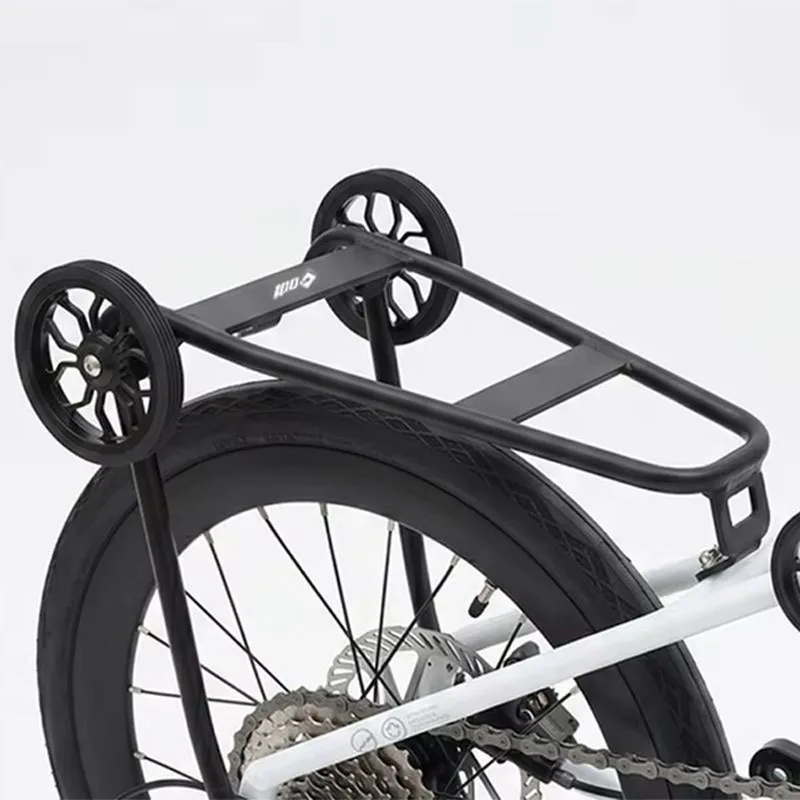 RIDGELOOP Aluminum Rear Carrier Special For JAVA NEO 3 Folding Bike 16/20 Inch With 1 Pair 80mm Easy Wheels