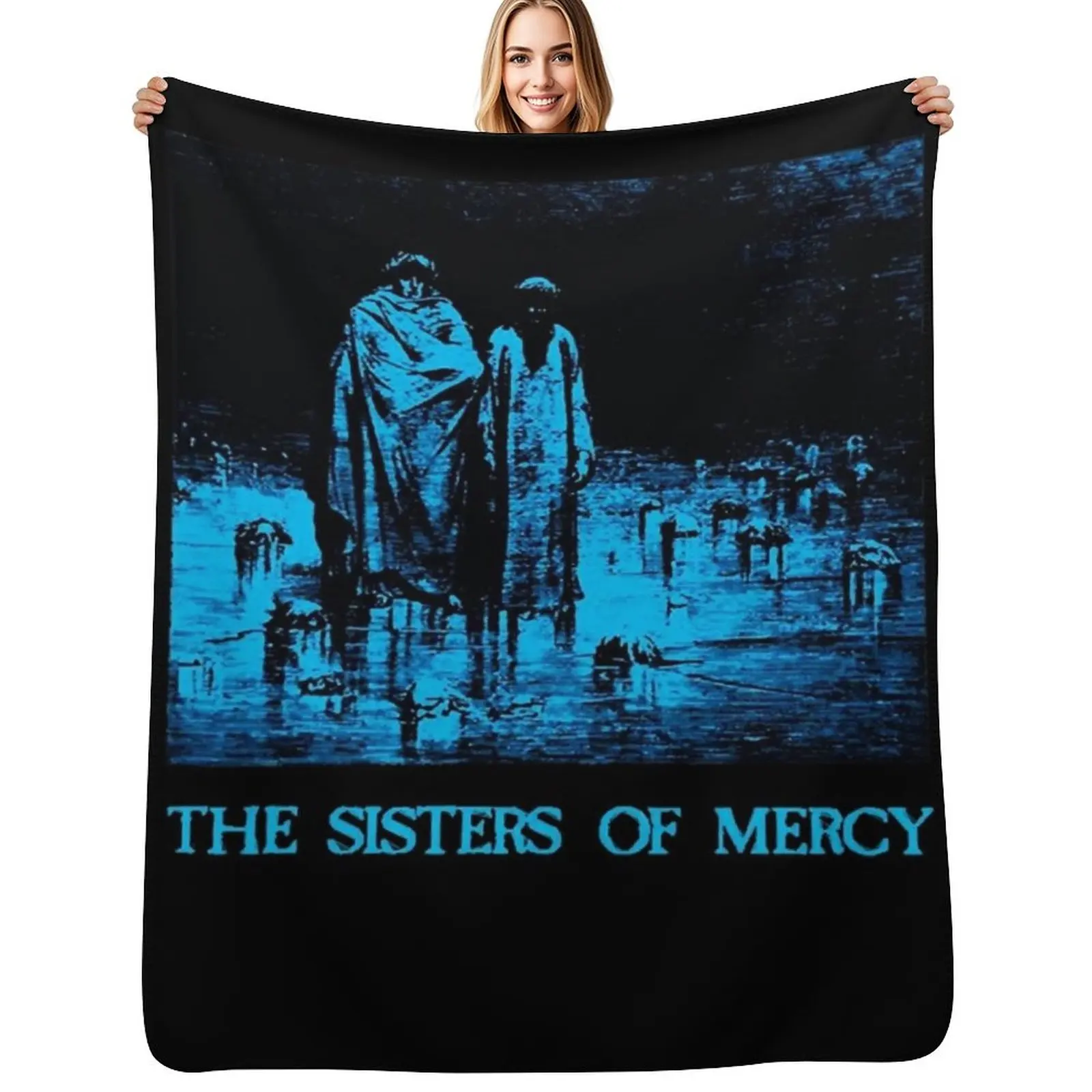 Sisters Mercy Throw Blanket blankets ands funny gift Beach Warm cosplay anime Soft Blankets