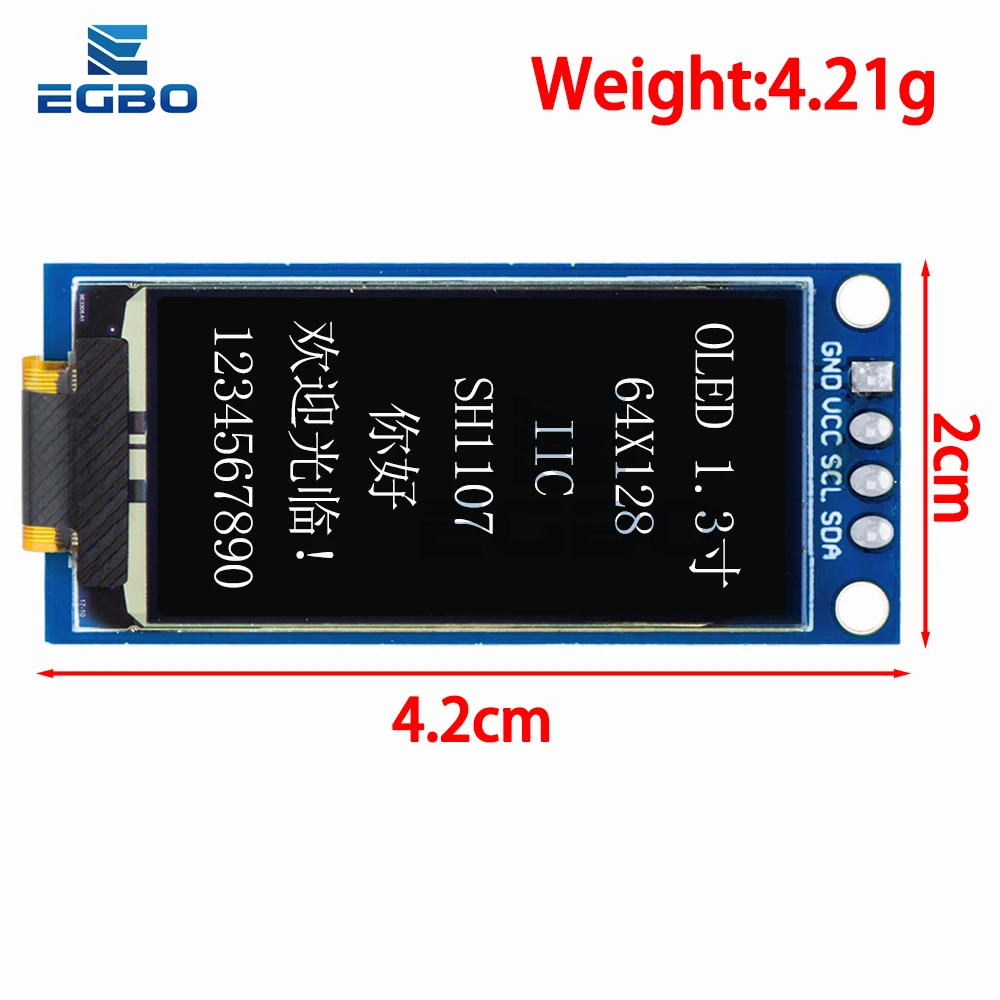 1~5PCS 1.3 inch OLED display 64×128 LCD module SH1107 LCD 1.3 