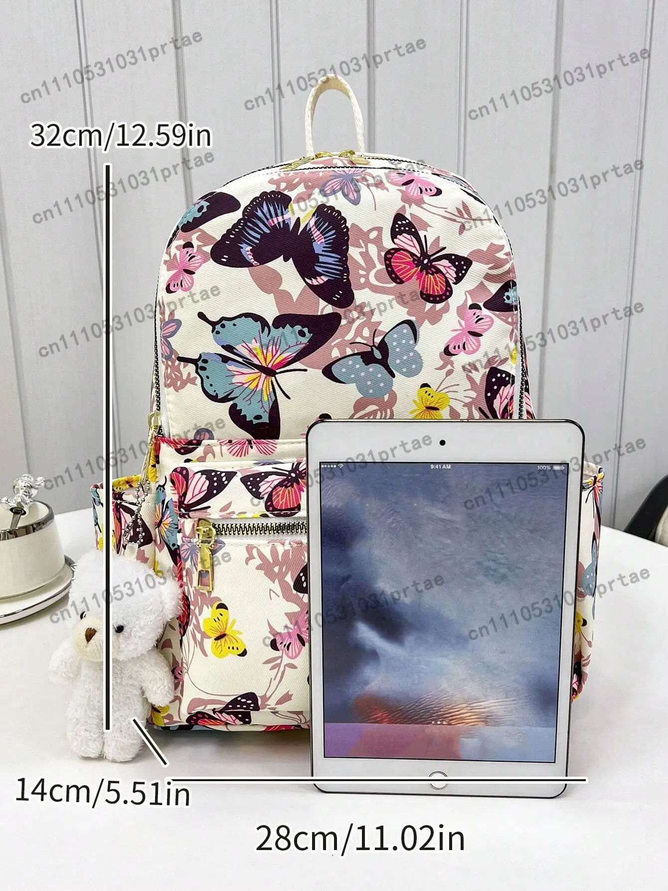 1pc Colorful Butterfly Printed,Fashionable And Versatile Casual Sports Shoulder Bag,Suitable For Girls' Campus,Travel And Leisur