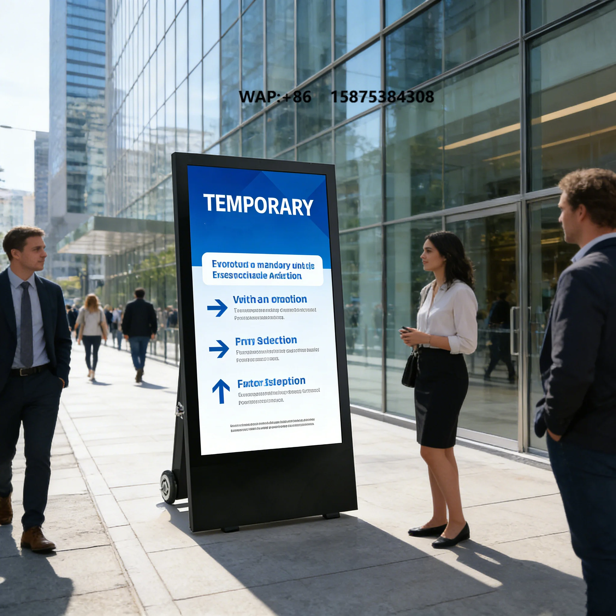 Ultra Thin Foldable LED Poster Digital Signage Portable Movable Advertising Display for Events Showroom Retail Store