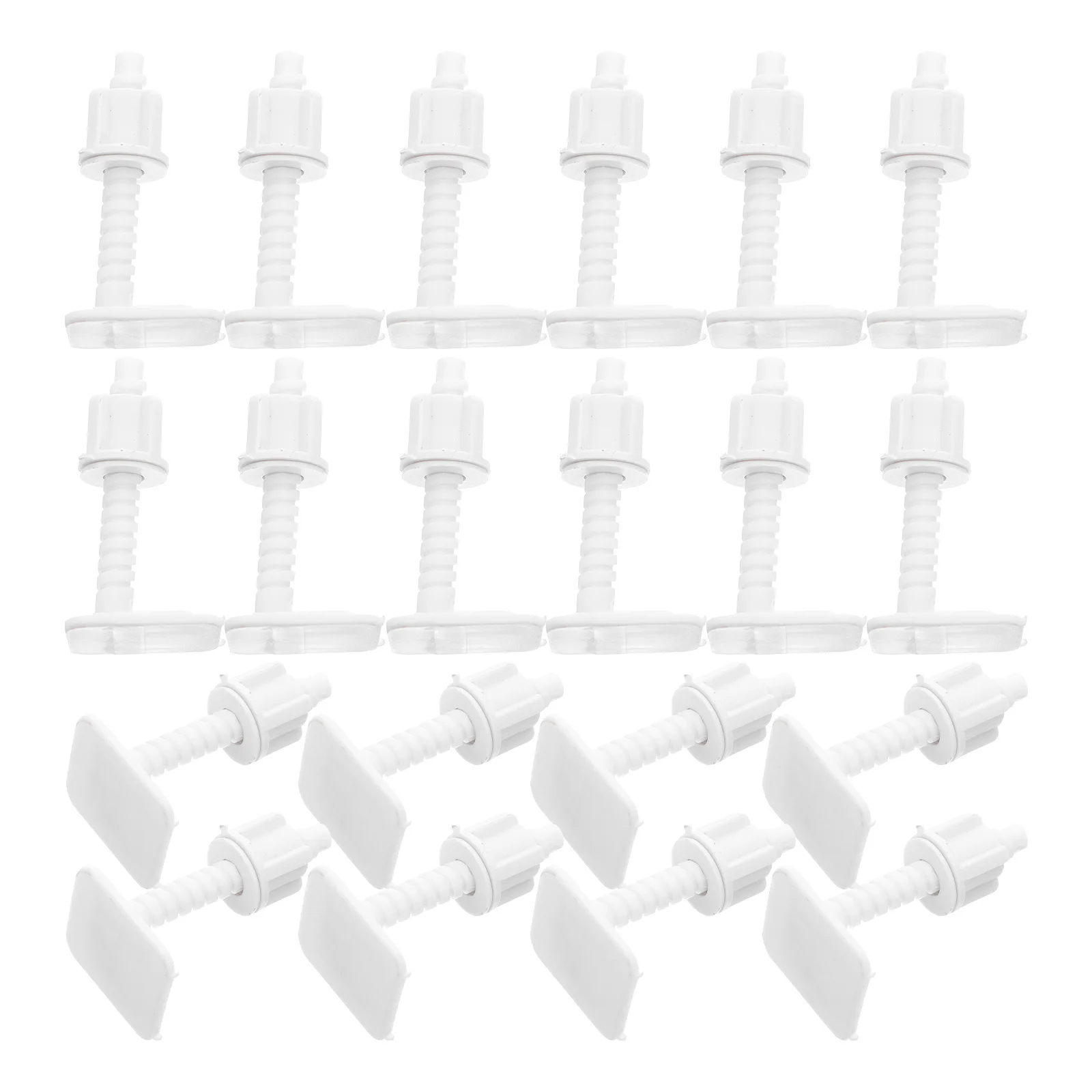 

20Pcs Universal Toilet Seat Fittings Screw Set Heavy Duty Plastic Fasteners for Noise Free Secure Toilet Lid Attachment