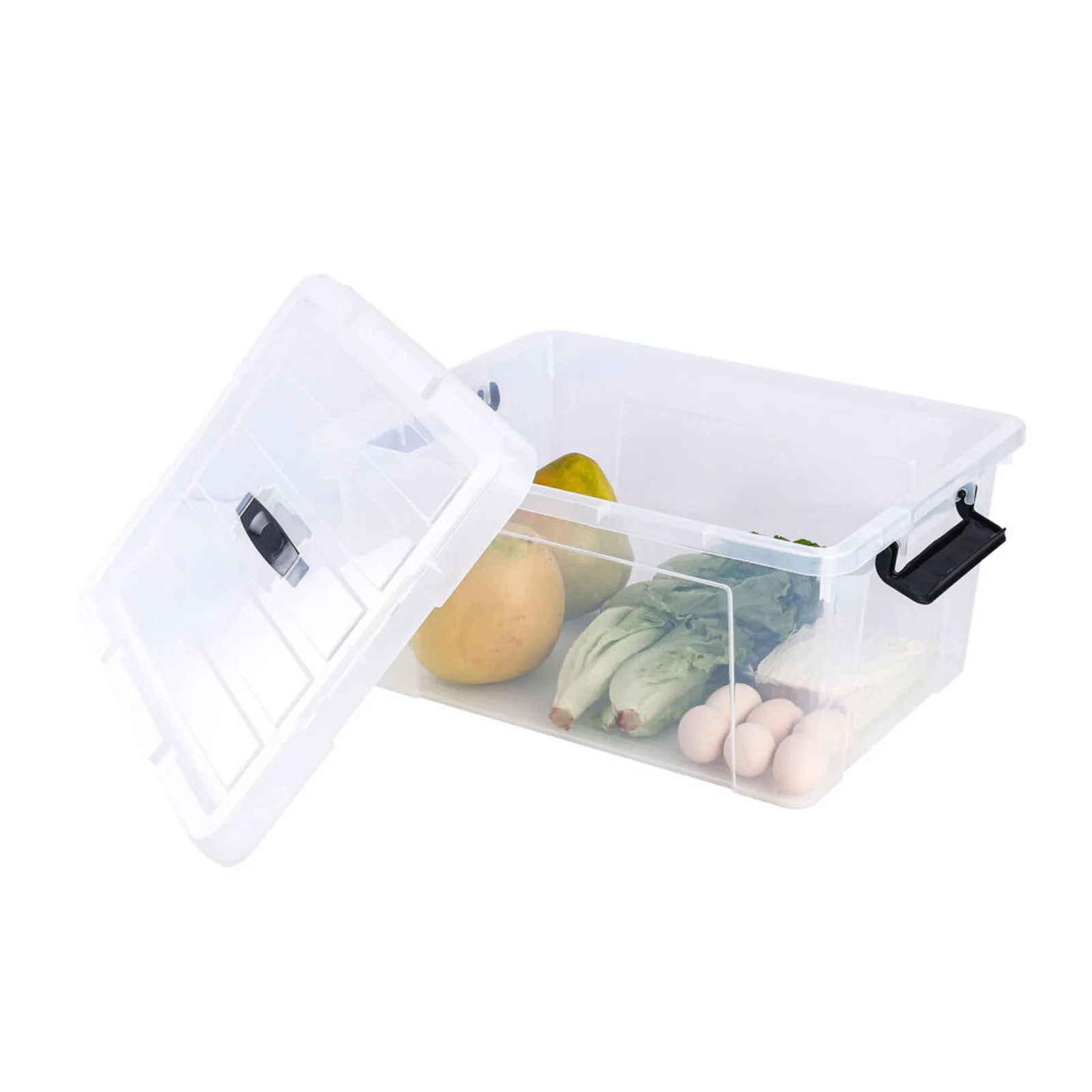 6 Pack 42 Qt Latch Box Plastic Totes Clear Storage Containers Bin Latching Lids United States