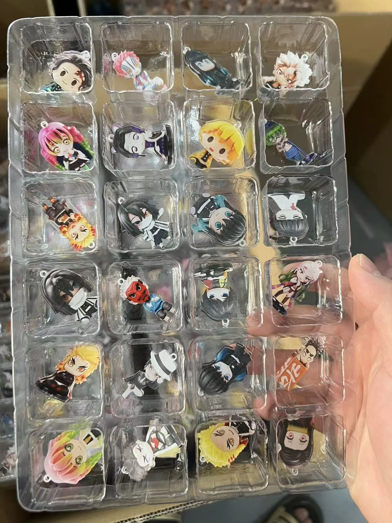 New Anime Demon Slayer Christmas Advent Calendar Blind Box 24 Holes Countdown Cartoon  Acrylic Figure Doll Kawaii ChristmasToy