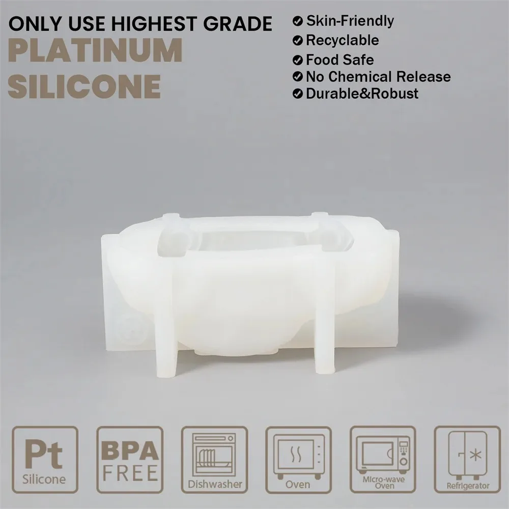 Silicone Mold Bus Car Holder Molds Succulent Planter Casting Mould Flower Pots Concrete Cement Gypsum Mould DIY Making Tool