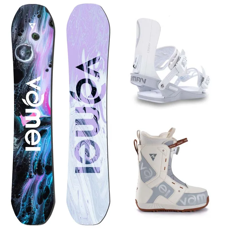 Snowboard Veneer Flat Flower Board Sintered Baseplate Super Soft Hardness 3 Action Board Adult Children's Men's and Women's