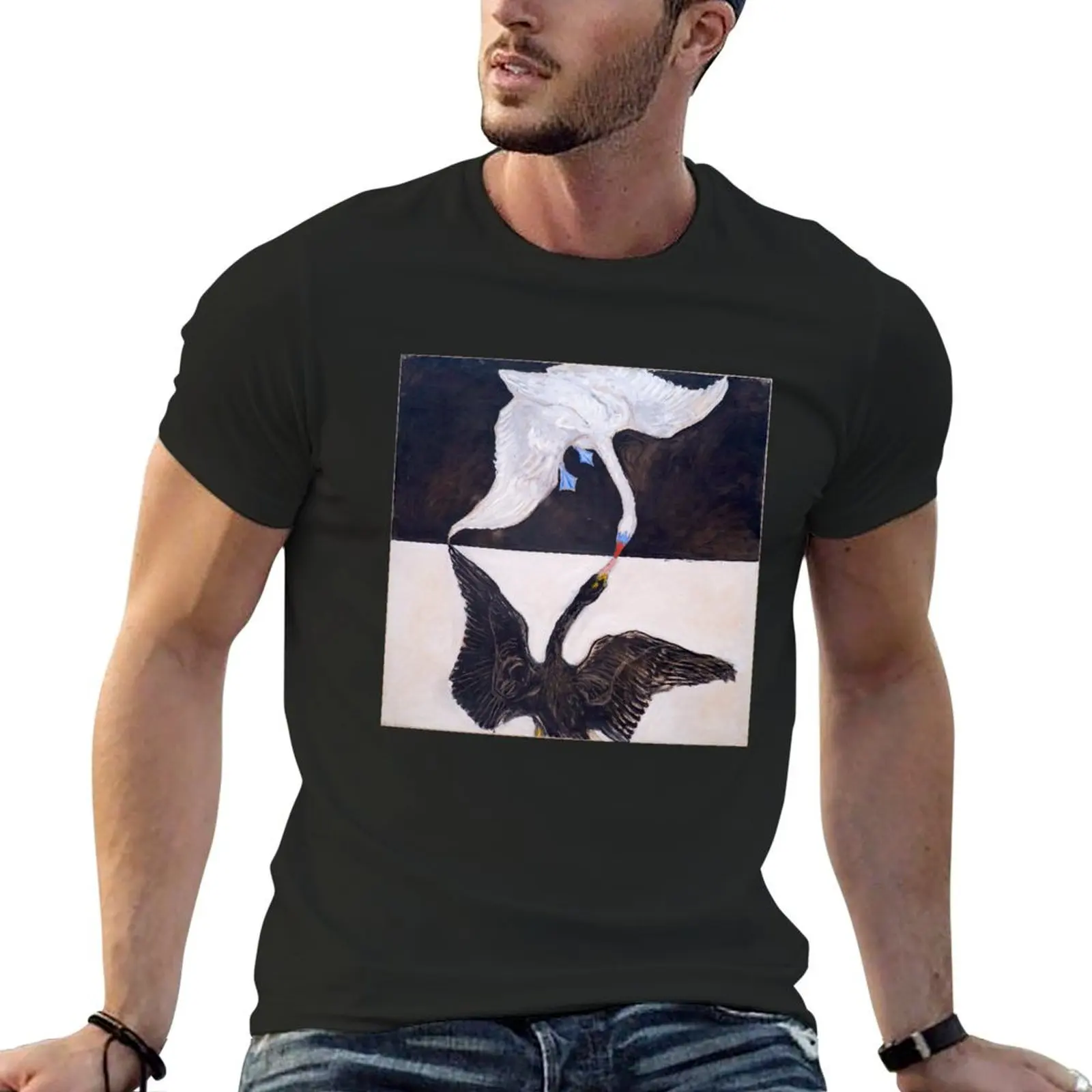 The Swan No. 1 Group IX SUW - Hilma af Klint T-Shirt baggy shirts plus size tops man clothes tees t shirt men