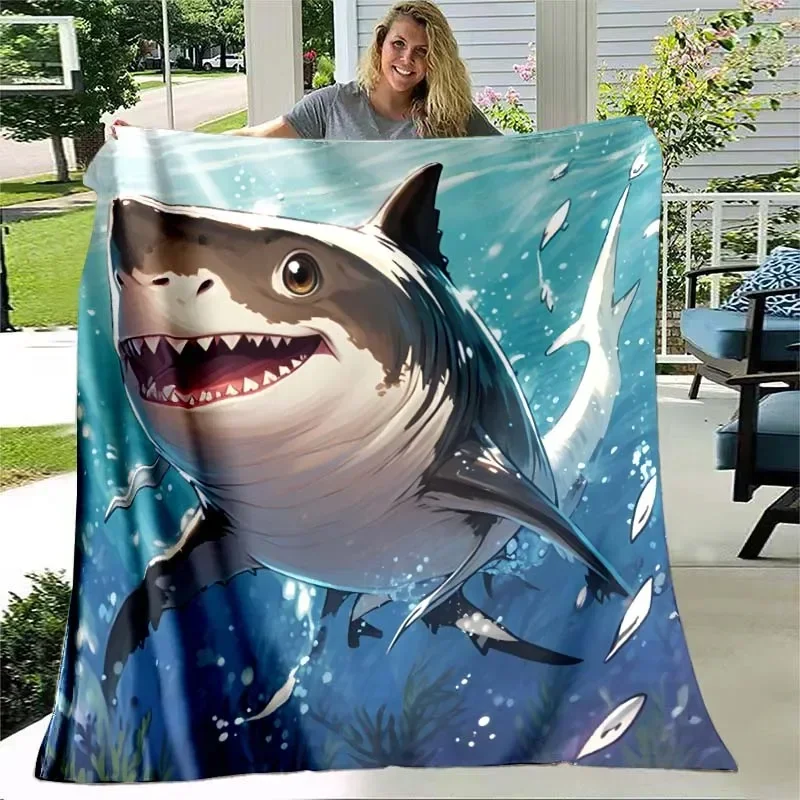 3D Shark pattern blanket living room bedroom home decoration children's room baby blanket blankets for beds luxury birthday gift