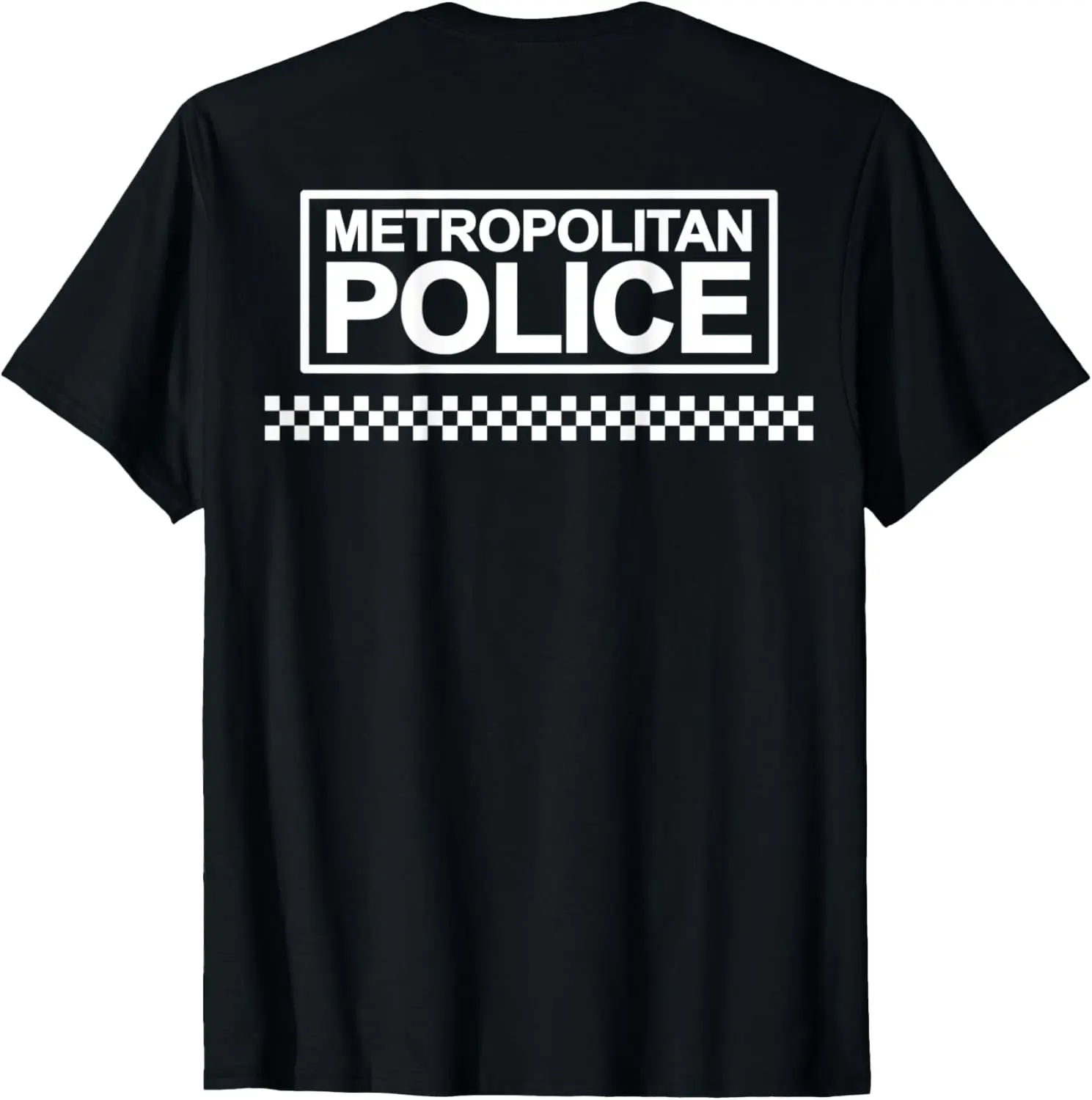 METROPOLITAN POLICE MPS MET UNIFORM COSTUME TEE UK (2-SIDED) T-Shirt,Crew T-shirt