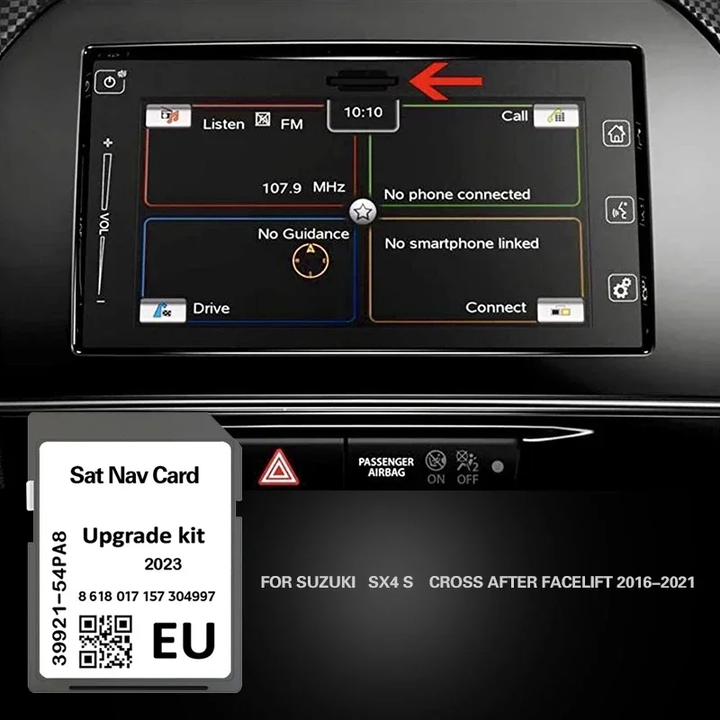 

for Suzuki SX4 CROSS AFTER FACELIFT 2016 2021 Navigation SD Maps GPS 16GB Memory Card Europe