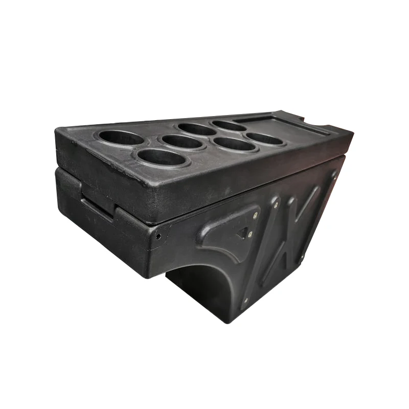 

TB314 Functional black colour Tool Box safe lock adjustable L67*W23*H42cm pickup Swing box No brand Swing Case outdoor kits