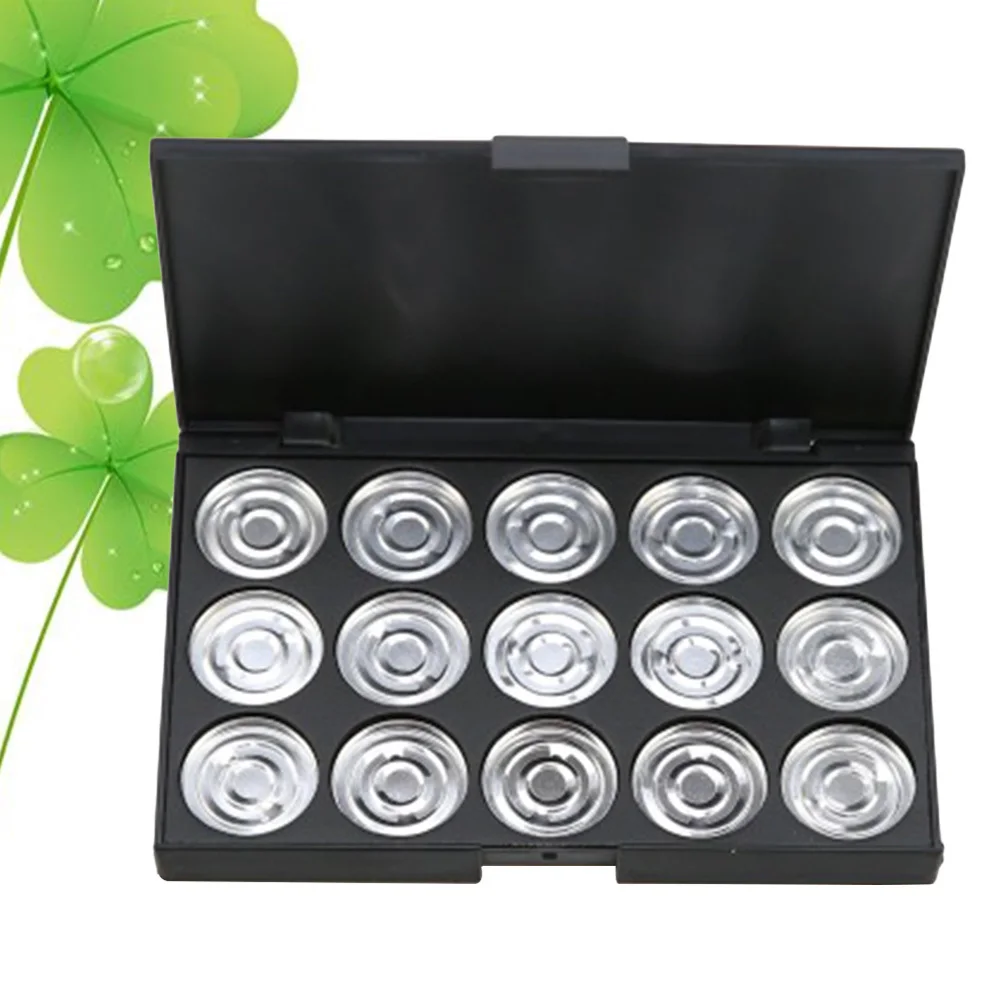

15 Compartment Empty Palette 26Mm Diameter DIY Makeup Organizer Case for Eyeshadow Blush Powder Foundation Compact