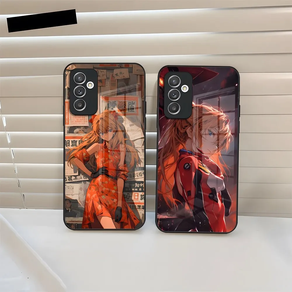 EVAs Anime Asuka Phone Case Glass for Samsung Galaxy S20 S24 S21 S22 S23 Ultra Fe Plus A34 A54 A24 A52 A53 M54 Cover