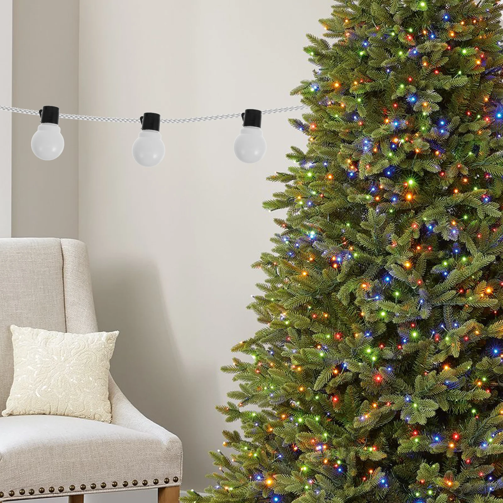 20 pezzi di luci a globo vuote, luci a sospensione, decorazioni, lampadine di ricambio in plastica per vacanze, matrimoni, giardino, uso interno ed esterno