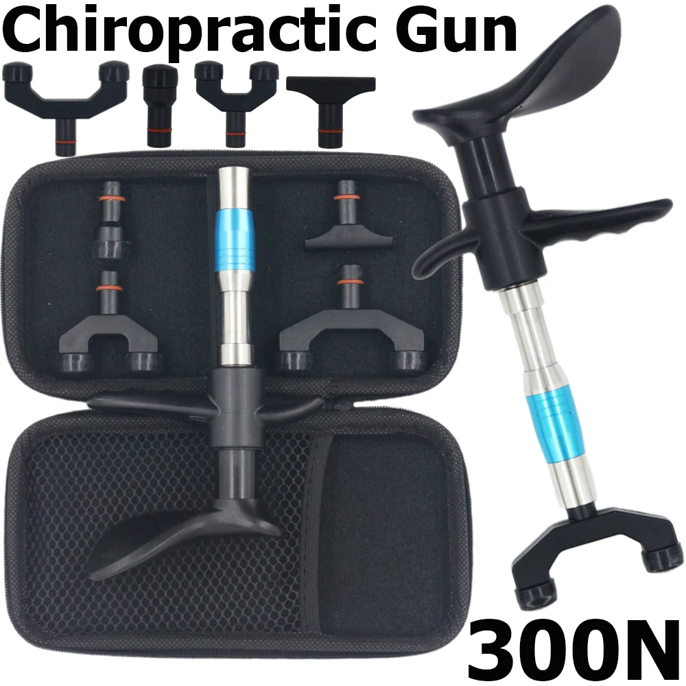 

Manual Gun Chiropractic Adjustment Gun For Spine Back Massager Cervical Spine Correction 6 Levels 4 Heads New Massage Tools