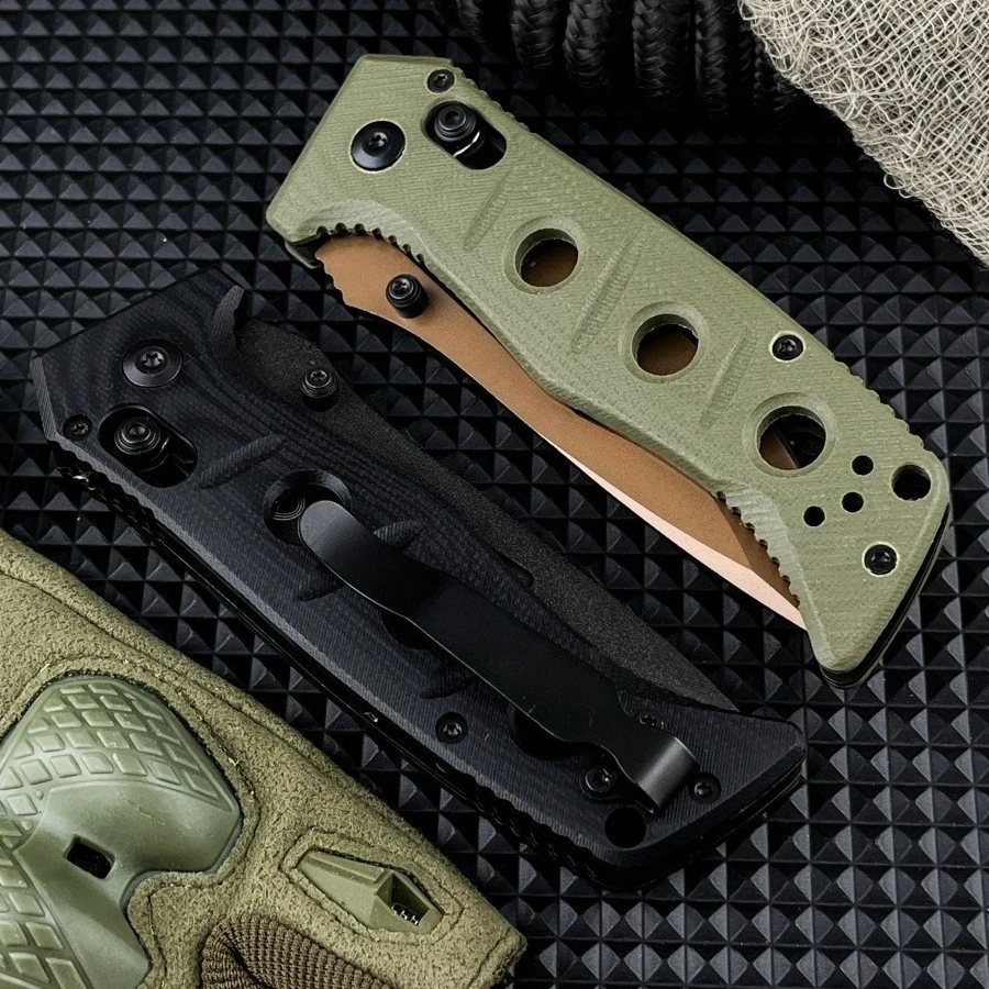 BM 273 سكين للفرد عالي الجودة D2 بليد G10 مقبض صعب للغاية وحاد للتخييم في الهواء الطلق سكين محمول سكين صيد