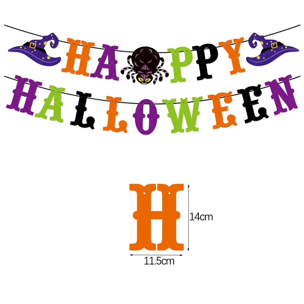 Halloween Banner Girlande Kürbis Geist Fledermaus Wirbel Decke hängen Ornament glücklich Halloween Dekoration Hoilday Party liefert – Detail 11