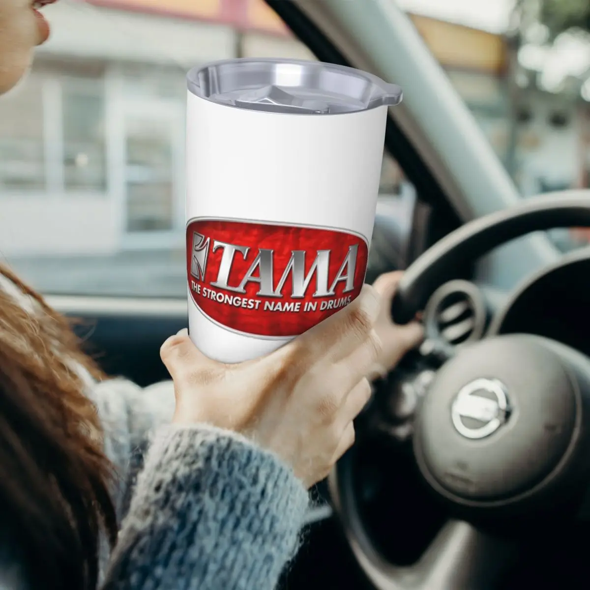 

Tama Drum Logo Стакан из нержавеющей стали Кружки с вакуумной изоляцией Термальная соломинка для холодной бутылки с крышкой 20 унций