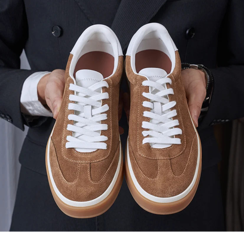 New Arrival Genuine Leather Men Hiking Shoes Lace Up Men Sport Shoes Wear-resistant Outdoor Jogging Trekking Sneakers Camping