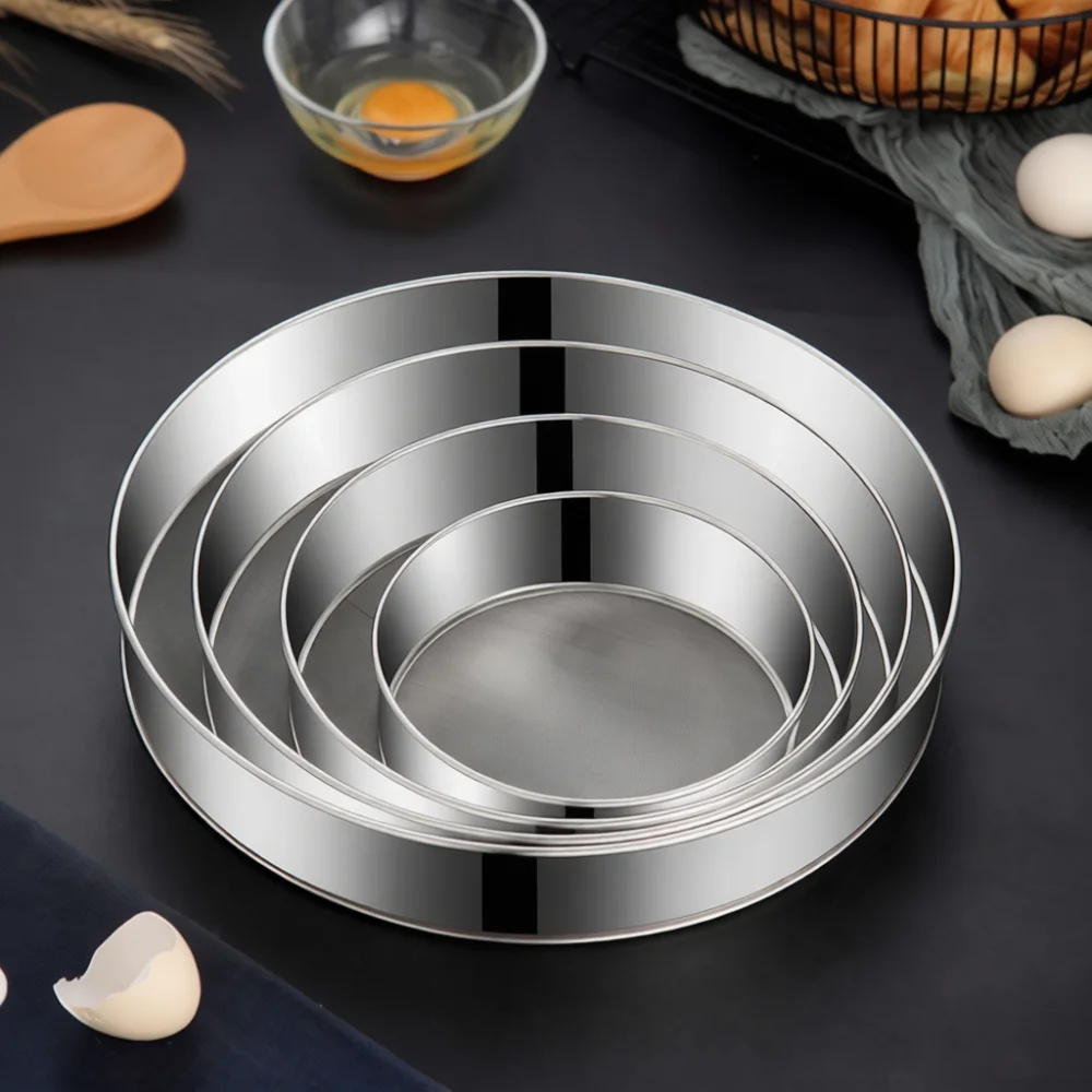 Stainless Steel Handheld Sieve Fine Mesh Flour Sifter Kitchen Baking Equipment For Sugar Cocoa Powder Cooking Stainer