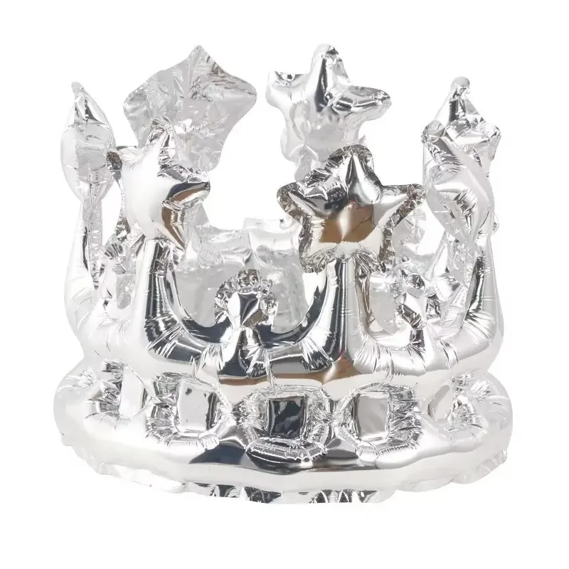 Chaud Slae gonflable or couronne feuille ballons adulte joyeux anniversaire chapeau casquette roi jouet fête décoration bébé douche Globos fournitures