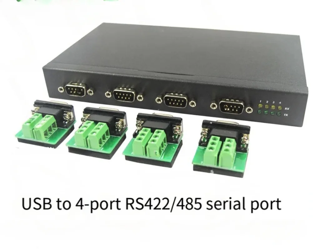 USB to 4-port RS485 422 serial converter DB9 hub, industrial grade FTDI chip