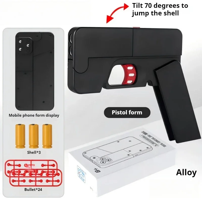 Eject Pistol Guns Metal Alloy Stun Gun Stress Reducing Toys EDC Fidget Relieve Stress Antistresse Cool Things Adults Kids