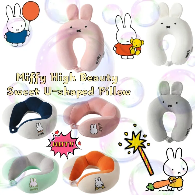 Miffy Super Cute U-shaped Pillow Cartoon Neck Neck Pillow Sweet Leisure Office Travel Napping Pillow Neck Pillow