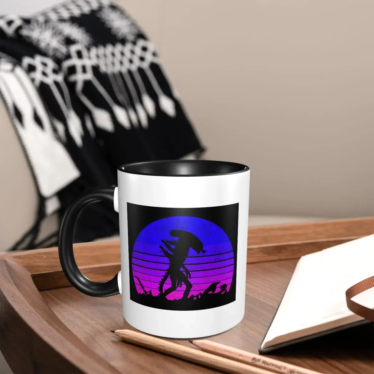 Xeno Sunset Xenomorph Alien Mug Funny Ceramic Coffee Cups Tea Mugs Milk Cup Drinkware Gift for Friends