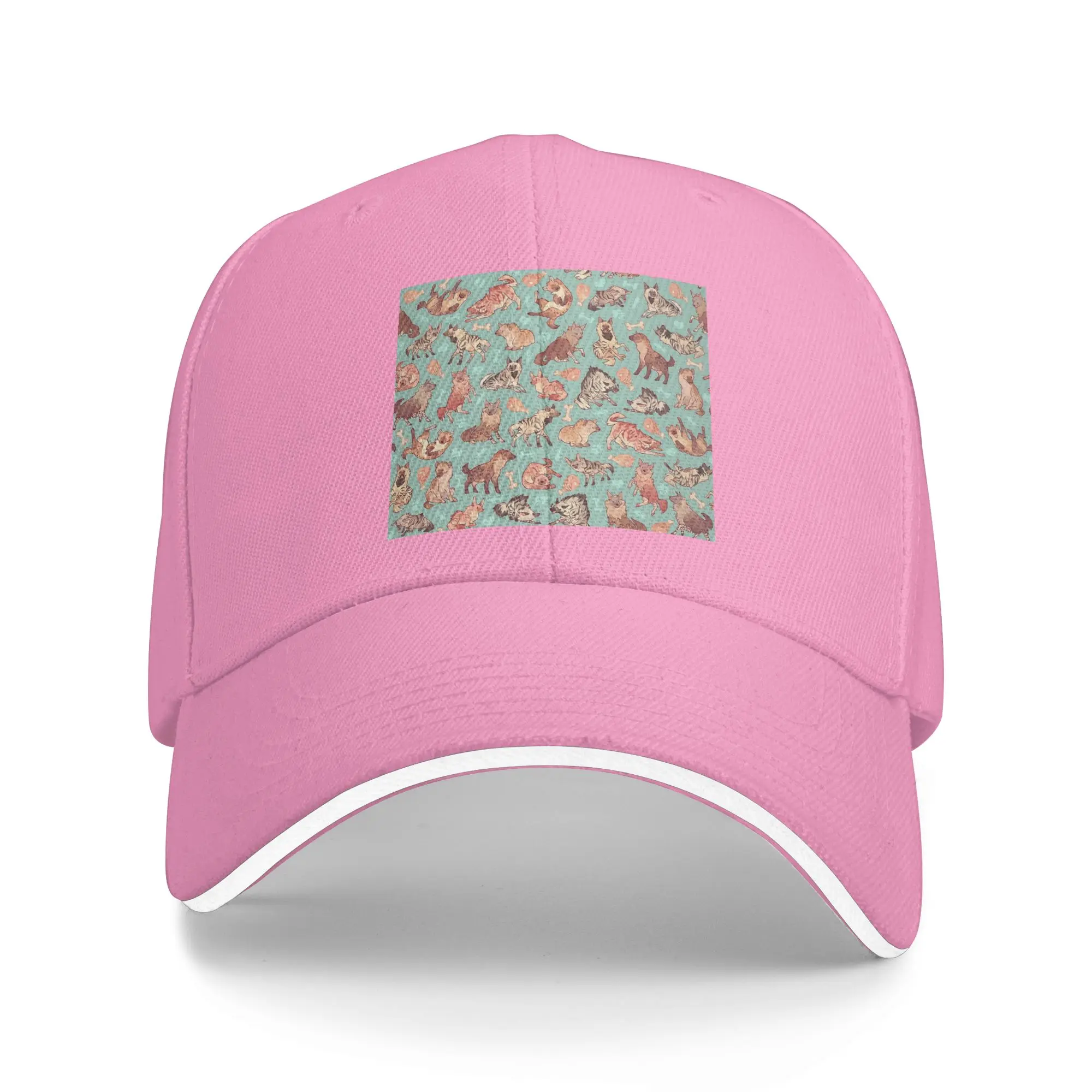 Hyenas In Minty Cap Fashion Casual Baseball Caps Adjustable Hat Hip Hop Summer Unisex Baseball Hats Customizable Polychromatic