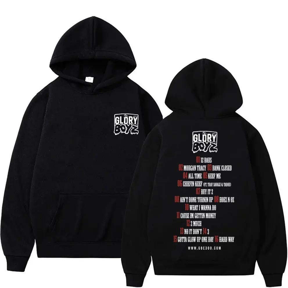 

Rapper Chief Keef Oversized Hoodie Glory Boyz Album Hoodies Men Women Hip Hop Vintage Streetwear Men's Long Sleeve Sweatshirts