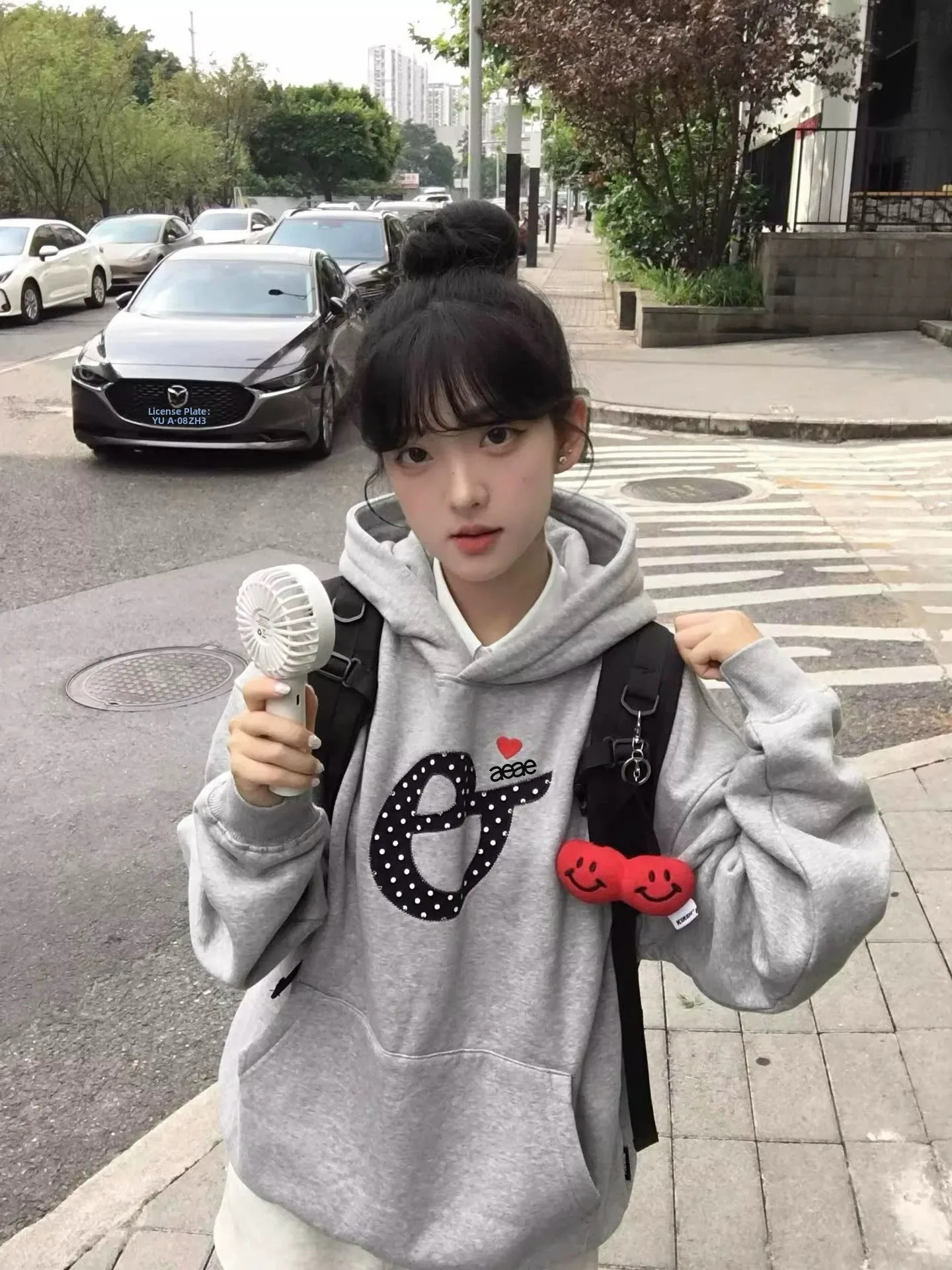 Fce Lined Hoodie Sweatirt with Letter Print Heart Print Loose Fit Women's Faion Winter Casual Comfortable Top