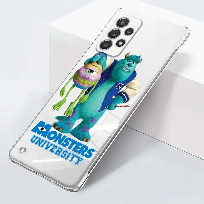 Etui na telefon Samsung Galaxy A52 A14 A51 etui A13 A55 A52s A15 A53 bez obramowania chłodzenie przezroczyste funda Disney Cartoons Monsters Inc