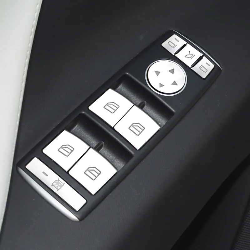 

Window Lift Switch Button Door Open Panel Sticker Trim ABS Plastic Interior Car Accessories For Tesla Model X S 2012-2022