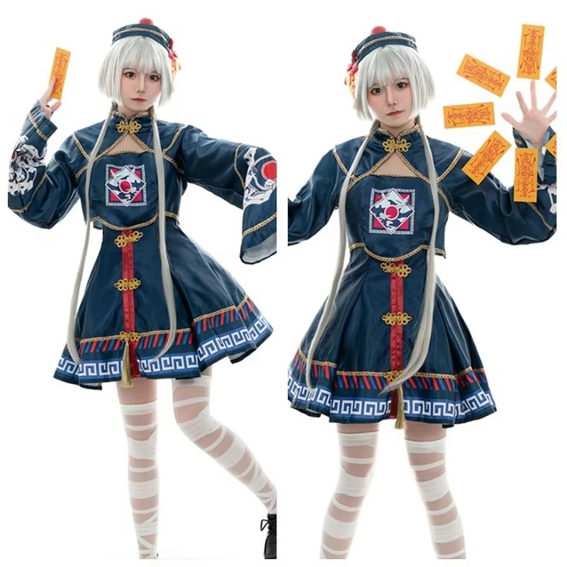 

Anime Zombie Role Playing Costume Adult Girls Chinese Style Horror Lolita Halloween Dress Carnival Party Stage Performance Set