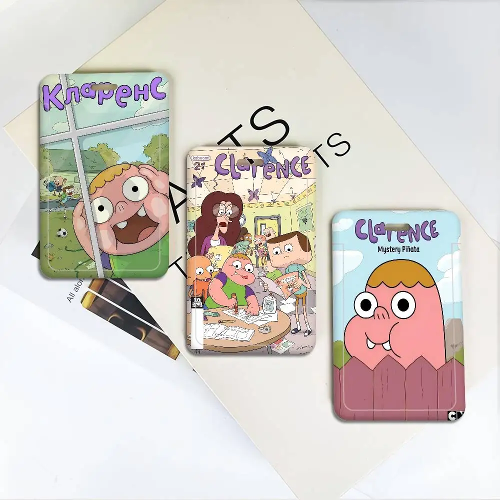 

Мультяшный держатель для пропуска C-Clarences, держатель для карт, студенческий бейдж, шейный ремешок для карт, подарок